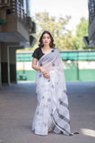 Meri Pyaari Bindu -White Kota Doria Saree