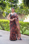 Sapphire Symphony - Maheshwari Silk Saree