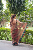 Sapphire Symphony - Maheshwari Silk Saree