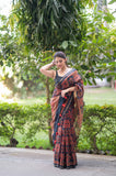Sapphire Symphony - Maheshwari Silk Saree