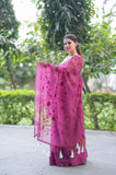 Purple Reign Chic- Kota Doria Saree