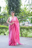 Pink Whisper- Kota Doria Saree