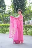 Pink Whisper- Kota Doria Saree