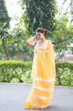 Bindu Re Bindu - Yellow Kota Doria saree
