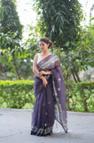Lavender Lullaby- Kota Doria Saree