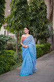 Tranquil Breeze- Kota Doria Saree Set
