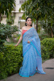 Tranquil Breeze- Kota Doria Saree Set