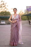 Mauve Orchid- Kota Doria Saree