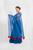 Blue Mirage - Cotton Kota Doria Saree