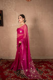 Divyana- Pink Gota Jaal Saree