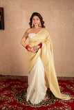 Harita- White Linen Saree