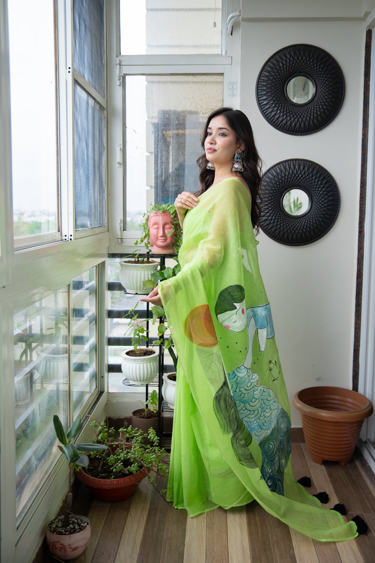 Hi Mommy - Handpainted Kota Doria Saree