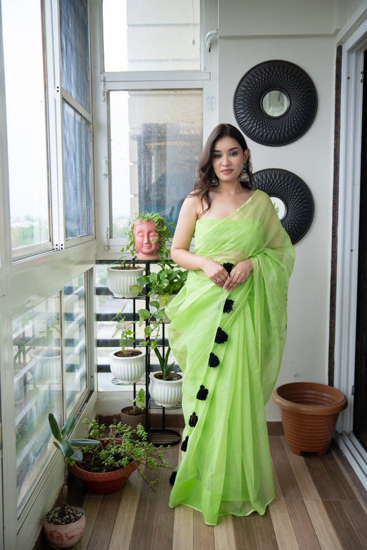 Inner Peace - Handpainted Kota Doria Saree