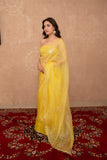 Jiya- Yellow Kota Silk Saree