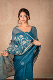 Kanak - Blue Gota Jaal saree