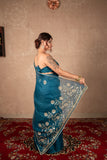 Kanak - Blue Gota Jaal saree