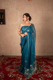 Kanak - Blue Gota Jaal saree