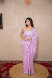 Kavita- Lavender Linen Saree