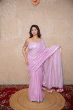 Kavita- Lavender Linen Saree