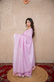 Kavita- Lavender Linen Saree
