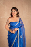 Kaya- Blue Buti work kota silks saree