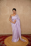 Komoli- Lavender Silk Linen Saree