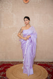 Komoli- Lavender Silk Linen Saree
