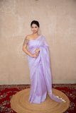 Komoli- Lavender Silk Linen Saree