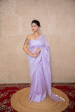 Komoli- Lavender Silk Linen Saree