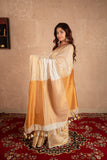 Komolika- White Linen Saree
