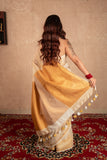 Komolika- White Linen Saree