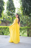 Lemon Lush - Kota Doria Saree