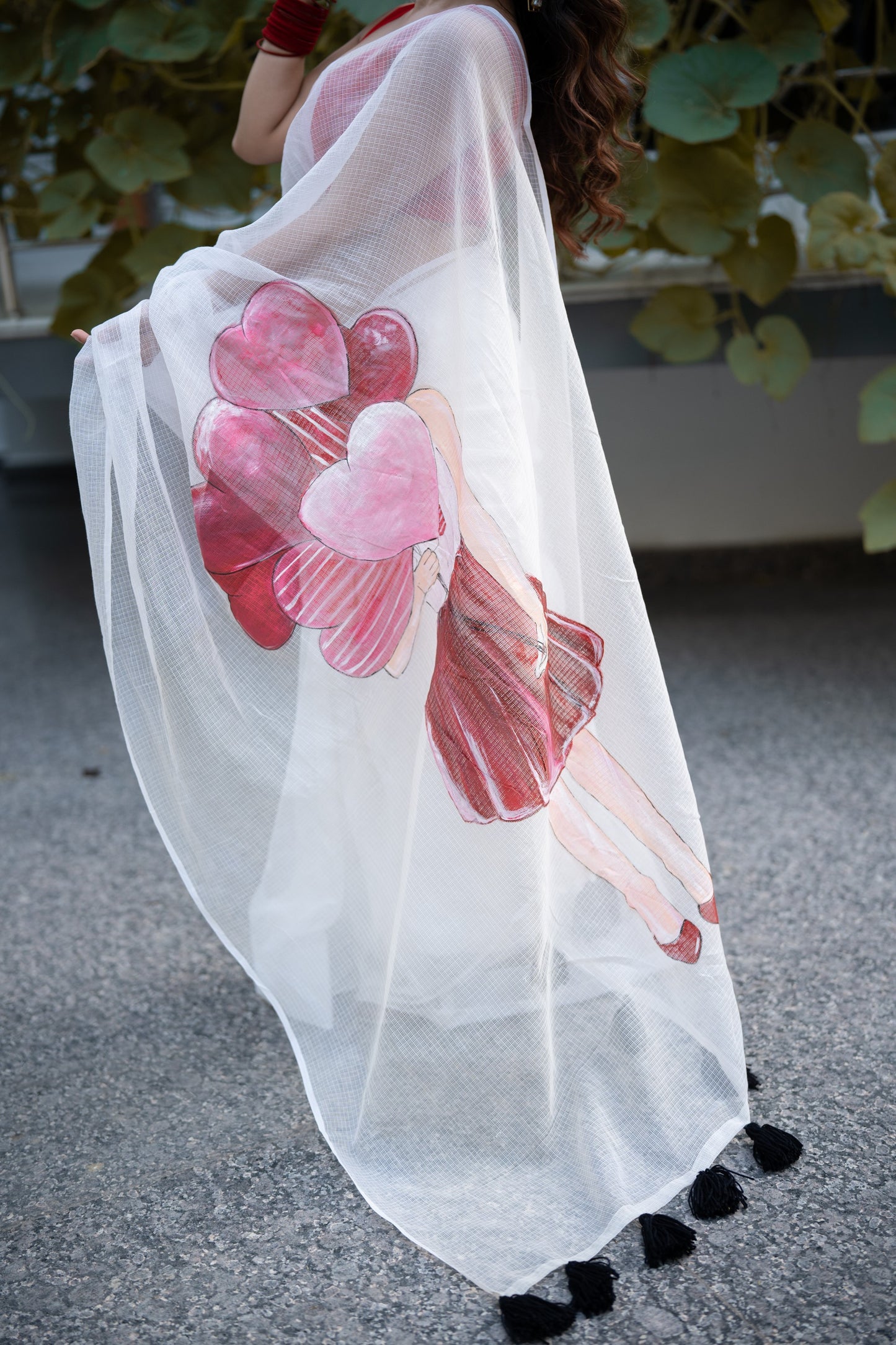 Love Square- Handpainted Kota Doria Saree