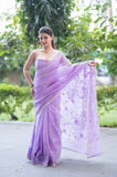 Mystique- Purple Kota Doria Saree