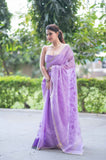 Mystique- Purple Kota Doria Saree