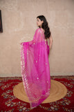 Madhurima- Pink Floral Gota Saree
