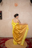 Mehalika- Yellow Saree with hand embroidery