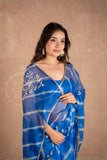 Naindhara- Blue Leheriya Kota Silk Saree