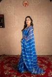 Naindhara- Blue Leheriya Kota Silk Saree