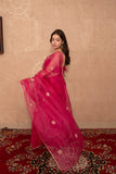 Noorani- Pink Floral Kota Silk Saree