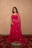 Noorani- Pink Floral Kota Silk Saree