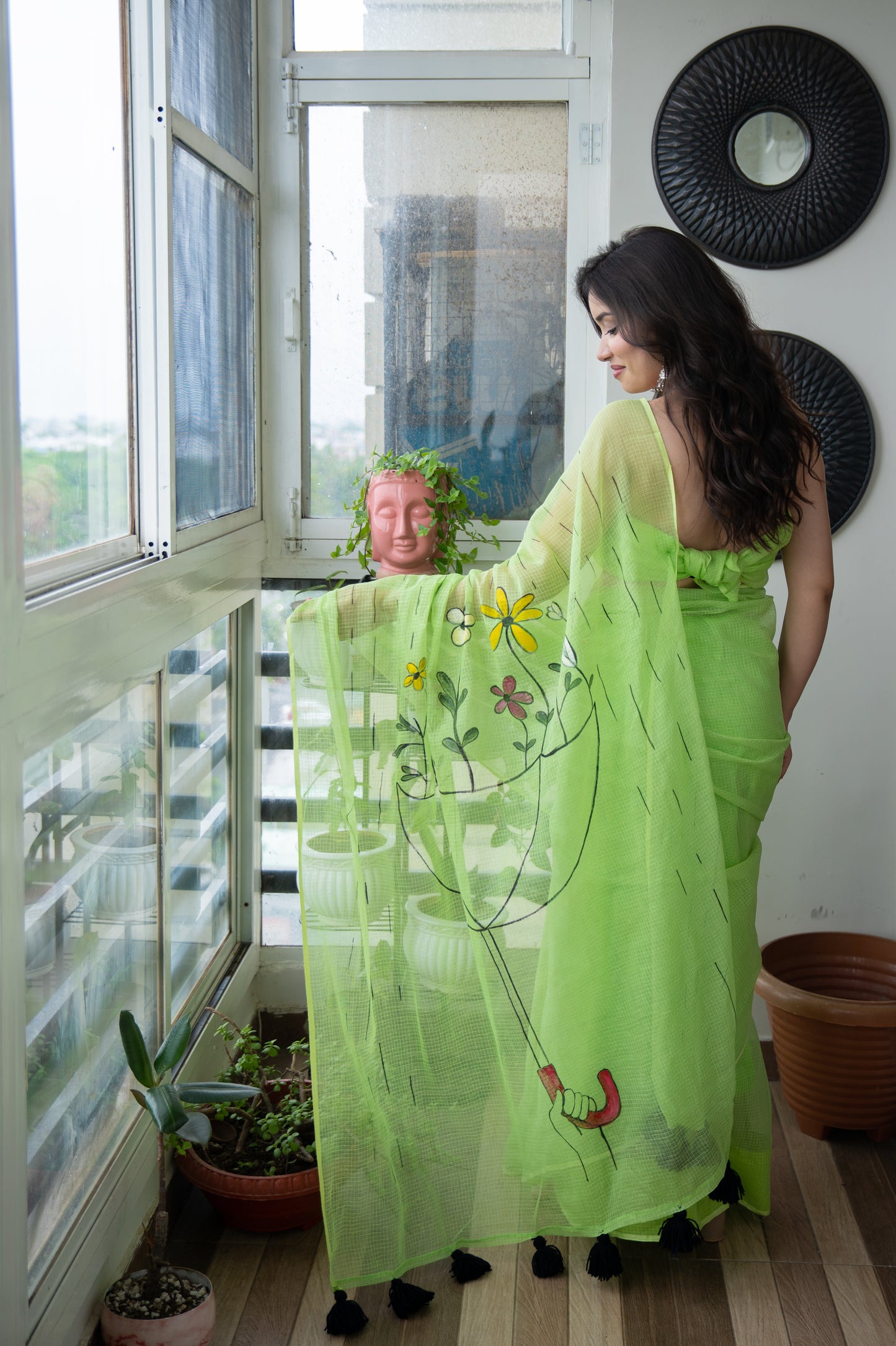 Nyara- Handpainted Kota Doria Saree