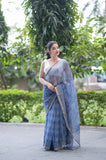 Powder Sky- Blue Kota Doria Saree