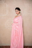 Padmaja- Pink Silk Linen Saree