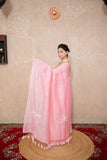 Padmaja- Pink Silk Linen Saree