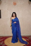 Pranaya- Blue Tikli Work Saree