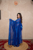 Pranaya- Blue Tikli Work Saree