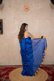 Pranaya- Blue Tikli Work Saree