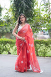 Ruby Vein- Red Kota Doria Saree