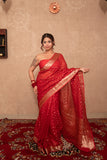 Raga- Red Kota Silk Saree